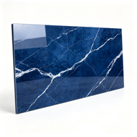 Dalle murale polie en pierre frittée de marbre bleu saphir 6 mm, 1200x2700 mm