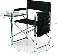 Emballé Taille 32. 6*19. 6*5. 5 pouces facile à transporter avec poignée Léger Pliable Métal directeur chaise