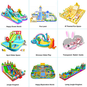 Château gonflable personnalisé pour l'extérieur, aire de jeux rebondissante avec toboggans et parcours d'obstacles pour centre commercial, place publique ou <span class=keywords><strong>parc</strong></span> aquatique - Product Image 2