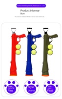 Lanceur de balle de chien interactif Jouet de tennis durable pour la formation et l'éducation des animaux de compagnie Fournitures essentielles pour animaux de compagnie et pistolet