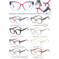 MS 82026 Vente en gros de lunettes anti-lumière bleue pour femmes TR90+CP, grande monture avec design coloré tendance et logo personnalisé