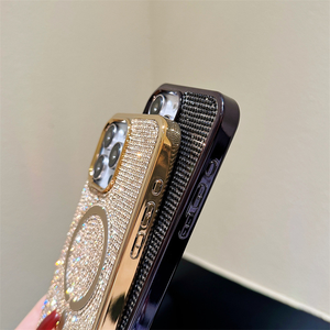 Lusso elettrolitica Bling Bling diamante magnetico cassa del telefono per iPhone 11 12 13 14 15 Pro Max - Product Image 3
