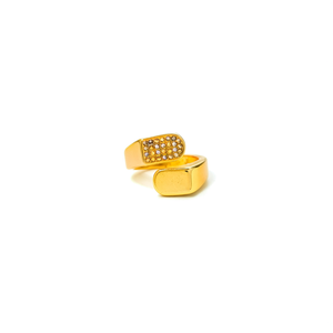 แหวนแฟชั่น สแตนเลสสตีล 316L ชุบทอง PVD ทนทาน ดีไซน์ทันสมัย - Product Image 2