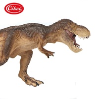 Cikoo Modèle de dinosaure T-Rex réaliste en PVC écologique brun de 12,99 pouces, jouets sur le thème du cinéma et de la télévision