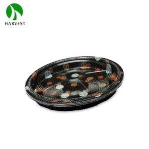 Plateau de service à sushi <span class=keywords><strong>en</strong></span> <span class=keywords><strong>plastique</strong></span> jetable de qualité alimentaire HP-65 avec couvercle - Product Image 3