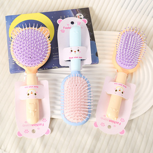 Candy Colored Cushion Hairbrush Oval Nylon Massage Brush For Kids With Scalp Massage Airbags - Product Image 1