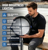 Reflector LED de Alta Luminosidad TIANHUANG THFL05 de 500W para Estadios Deportivos, IP67, Aluminio, Certificado CE, Control Remoto, Garantía de 5 Años