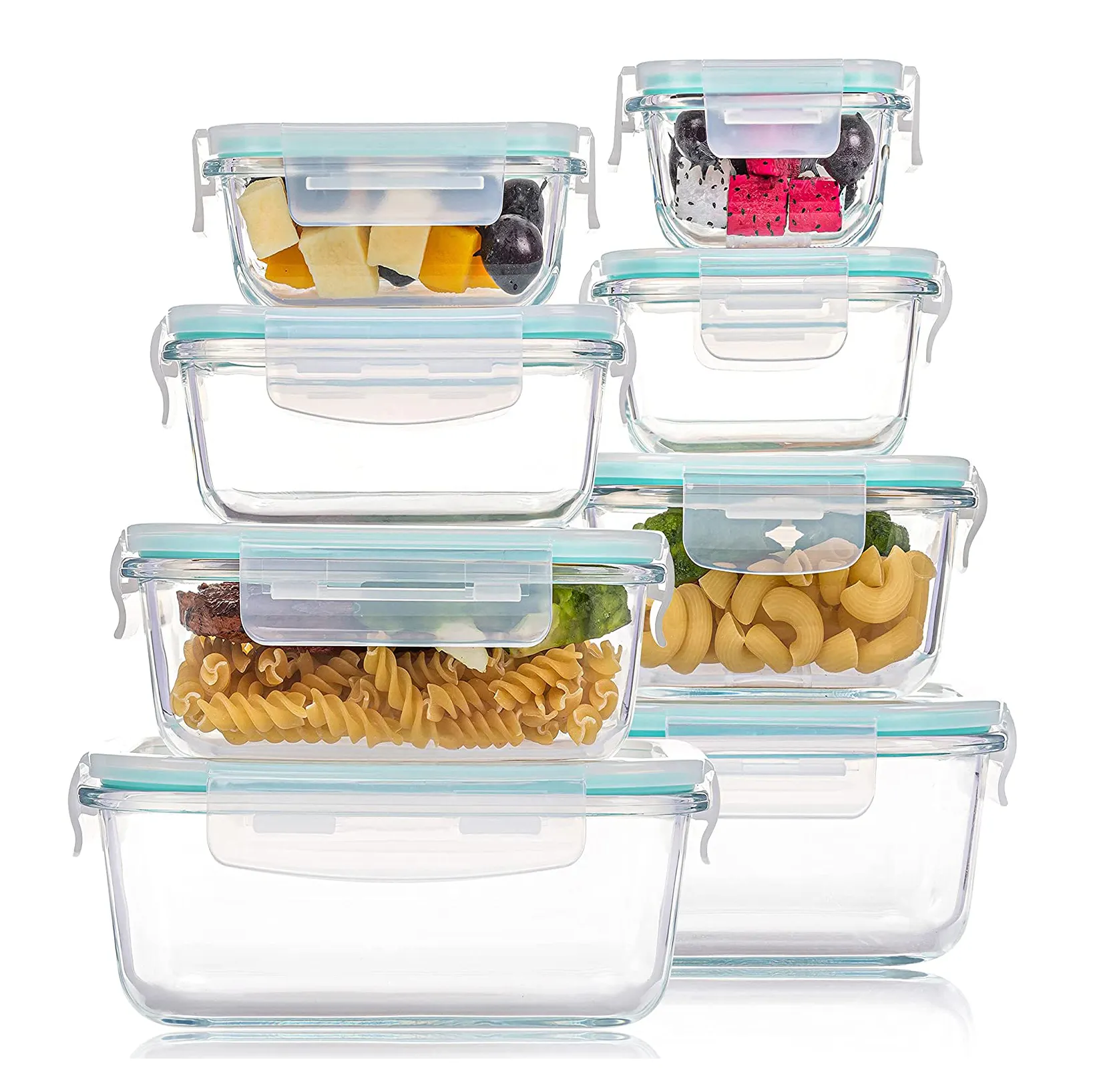 Glass Food Storage Containers with Lids Airtight Glass Bento Boxes Kitchen Accessories