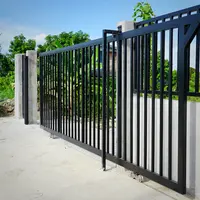 In ferro battuto Bi-separazione vialetto ingresso alberi fotografia sfondo in ferro battuto cancelli di recinzione in metallo nero per case