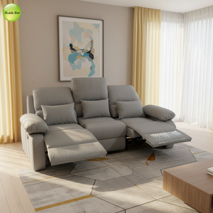 Sofá <span class=keywords><strong>reclinable</strong></span> manual de <span class=keywords><strong>3</strong></span> <span class=keywords><strong>plazas</strong></span> moderno, muebles de cuero PU, sala de estar <span class=keywords><strong>reclinable</strong></span>, Teatro genuino, juegos de sofá <span class=keywords><strong>reclinable</strong></span> de lujo 8923 - Product Image 3