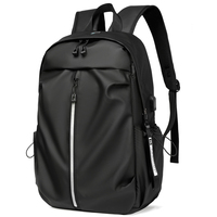 Mochila moderna de PU con logotipo personalizado al por mayor, bolsa impermeable para ordenador portátil para viajes de negocios, senderismo, portátil y plegable
