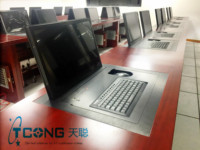Moniteur de Table d'affichage LCD rabattable, mécanisme de levage motorisé, pour ordinateur, bureau, pour salle de conférence