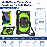 Étui robuste WESOROL pour iPad 10.2 7e, 8e, 9e génération 2019 2020 2021 avec support rotatif et bandoulière OEM ODM