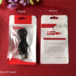 Sac d'emballage <span class=keywords><strong>de</strong></span> câble <span class=keywords><strong>de</strong></span> données <span class=keywords><strong>de</strong></span> <span class=keywords><strong>fil</strong></span> USB avec fermeture à glissière étanche à l'humidité 1 mètre 8x14 pouces pour cadre photo - Product Image 4