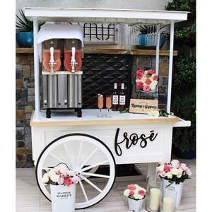 커피 카트 맞춤형 알루미늄 유리섬유 푸드 카트 (사탕 및 칩 판매용) 다목적 길거리 노점용 패스트푸드 트롤리 - Product Image 3
