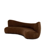 Canapé de salon minimaliste de style italien, tissu en velours, canapé de luxe de forme originale pour hôtels et villas