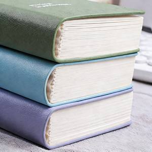 Buku Catatan PU Ukuran A7 Tebal Warna-warni 160 Lembar Jurnal Portabel Jilid Termal Sampul Kulit Hardcover Mini Saku Kosong - Product Image 4