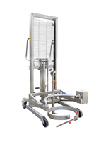 Manipulateur de fûts en acier inoxydable DA40S conforme aux normes GMP avec inclinaison hydraulique manuelle et conception anticorrosion