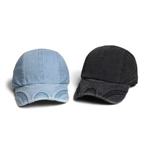 High Quality Vintage Washed Distressed Denim Baseball Cap Stylish Versatile and Suitable for All Seasons Custom Logo Available - Product Image 6