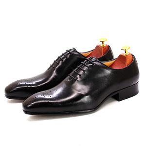 <span class=keywords><strong>Zapatos</strong></span> Oxford de Cuero Hechos a Mano para Hombre <span class=keywords><strong>con</strong></span> Punta Puntiaguda y Cordones, <span class=keywords><strong>Zapatos</strong></span> Formales de Negocios y de Vestir para Bodas y Fiestas - Product Image 4