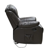 Offre Spéciale nouveau fauteuil de canapé inclinable manuel en cuir PU noir pour salon