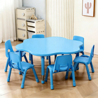 Ensemble table et chaise réglables en hauteur pour enfants, mobilier de maternelle et d'école maternelle, table d'activités pour garderie et salle de jeux