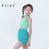 Top Corto Tipo Halter para Niñas Baiwu, Ropa de Entrenamiento de Ballet para Niñas, Tops Deportivos Profesionales para Gimnasia y Danza 126211264