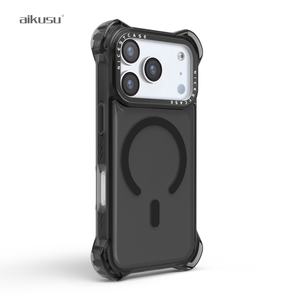 Funda Protectora para Teléfono Móvil Aikusu, Personalizada, Resistente a Impactos, Transparente, Negra, para iPhone 17 16 15 14 13 Air Plus Pro Max - Product Image 2