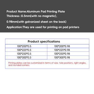 Dixuan Premium Aluminium Transfer platte Glatte Oberfläche Hohe Haltbarkeit für die Verwendung in Tampon druckmaschinen - Product Image 2