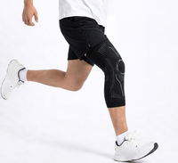 Genouillère de compression respirante en nylon et élasthanne pour la musculation, la course à pied, les sports, le soulagement de la douleur arthritique, unisexe
