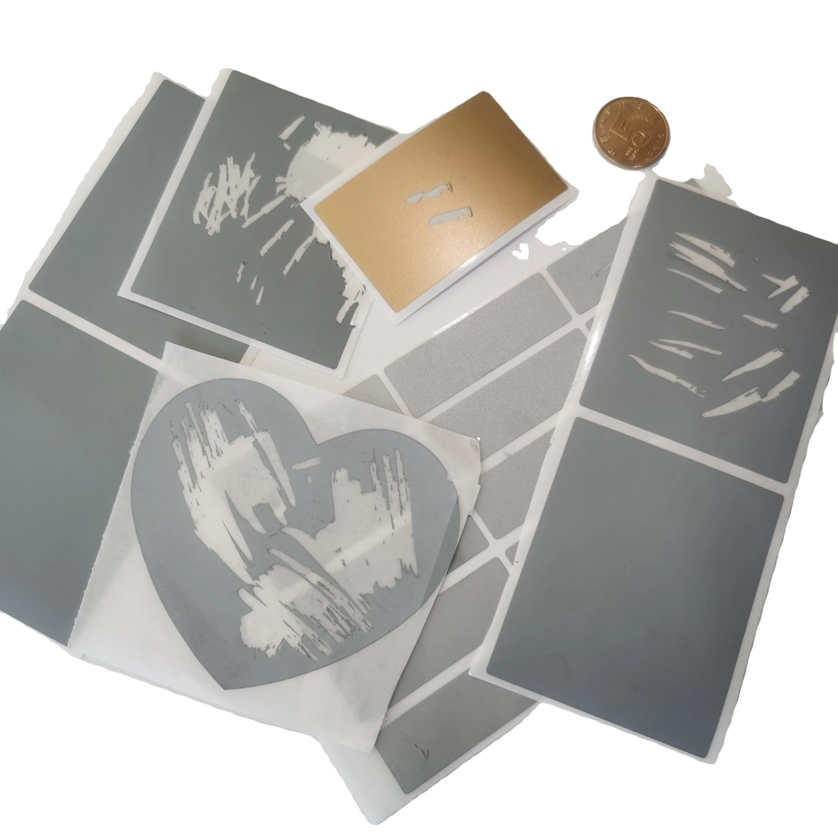 Hochwertiger silberner oder goldener abgeschraubter PET-Kleber-Aufkleber aus wasserdichtem Vinyl für Kerzenverpackung und -display