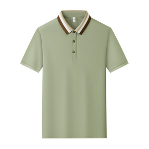 Camisa Polo de Manga Corta, Color Verde Sólido, Fibra de Poliéster, Uso Diario, Ropa de Trabajo - Product Image 1