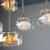 Lampe à suspension en verre Créativité personnalisée Département des ventes Table de sable Lustre à led décoratif