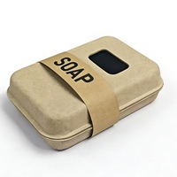 RUNWELL Minimalist Biodegradable Eco-Friendly Recycled Materials Compostable Molded Paper Pulp Square Soap Packaging Box