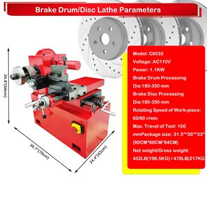 Torno Vertical C9335A para Mantenimiento Automotriz <span class=keywords><strong>de</strong></span> <span class=keywords><strong>Tambores</strong></span> <span class=keywords><strong>y</strong></span> <span class=keywords><strong>Discos</strong></span> <span class=keywords><strong>de</strong></span> Freno - Product Image 2