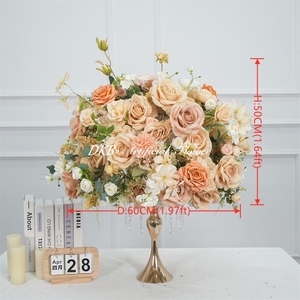 DKB New Modern Wholesale Table Centerpiece Decoration <b>Artificial</b> Flower Ball Silk Rose Floral Ball for Wedding Party - Product Image 2