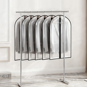 Housse de rangement pour vêtements en tissu PEVA translucide, imperméable et anti-humidité, épaisse, carrée, avec crochet, pour nettoyage à sec et protection anti-poussière - Product Image 2