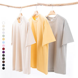 T-shirt à logo personnalisé de haute qualité T-shirt vierge surdimensionné en coton à col ras du cou pour hommes - Product Image 3