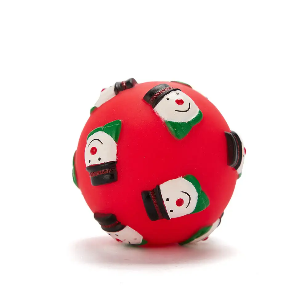 Pet Suppliers Custom logo Dog Chew Toys Wholesale Rubber Pet Tennis Balls interactive Dog toy ball Christmas tennis ball