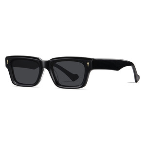Custom Logo 2026 Fashion Men Women Rivets <b>Small</b> Frame Sun Glasses UV400 <b>Shades</b> Acetate Polarized Square Sunglasses - Product Image 2