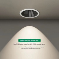 Spot LED encastrable en aluminium, petit modèle, anti-éblouissement à bord étroit, 75 trous, projecteur mural à spectre complet, connecté intelligent