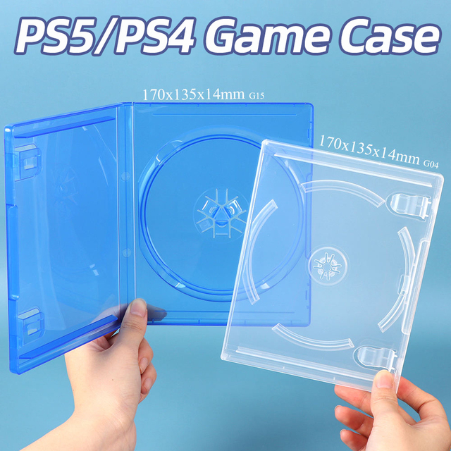 SUNSHING Bulk CD DVD Discs Storage Box Plastic CD Games Cover Game Disc Storage Shell Cover for PlayStation 1 2 3 4 5 Video Game