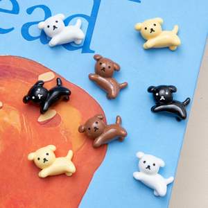 Nouveauté JC : Breloques en résine pour chien, forme irrégulière, quatre couleurs, mignonnes, pour DIY, pinces à cheveux, petits accessoires, coque de téléphone - Product Image 1