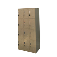 Armoire de rangement personnelle durable à 12 portes, casier multi-compartiments verrouillable, casier en métal pour l'école, la salle de sport, avec serrure à clé