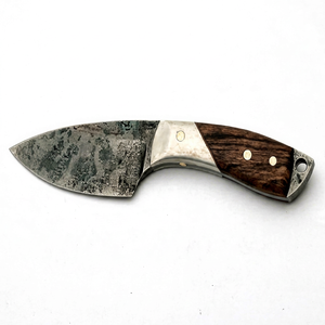Herramienta Utilitaria de Exterior de Hoja Fija de Acero al Carbono Forjado a Mano Personalizada con Mango de Hueso de Camello Natural y Madera de Nogal - Product Image 1