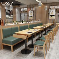 Ensemble de meubles de restaurant en bois massif, chaises et table en bois massif, couleur verte, 12 pièces, 2021