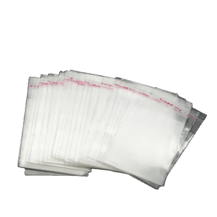 Custom Label Self-Adhesive Transparent Plastic Bag With Holes For Small Items Packaging