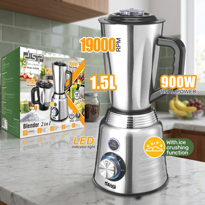 Licuadora Eléctrica DSP de 1.5L y 900W con Función para Picar Hielo, Control de Perilla de Acero Inoxidable, Velocidad Variable - Product Image 3