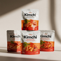 Pochette debout imprimée numérique de qualité alimentaire personnalisée cornichon stockage trois côté joint emballage sac Kimchi