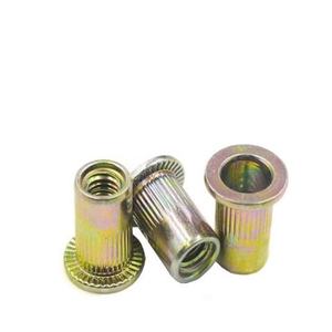 Tuercas de Remache FULLER con Rayas Verticales Rectas, Recubrimiento de Zinc Amarillo, Fabricantes de Fijaciones de China, Tuerca de Inserción Métrica - Product Image 3